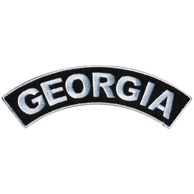 Casual And Casual Hot Leathers Georgia 4” X 1” Top Rocker Patch PPM4020