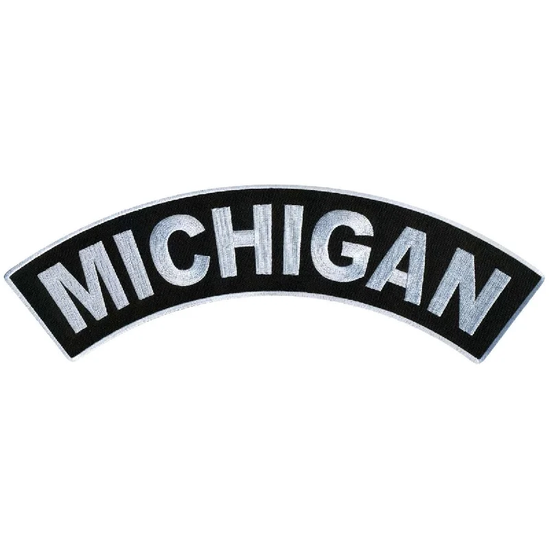 Fashionable And Versatile Hot Leathers Michigan 12” X 3” Top Rocker Patch PPM4043