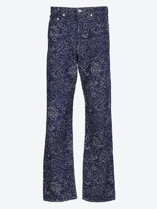 Versatile Items Kenzo straight asagao fit star tige jeans