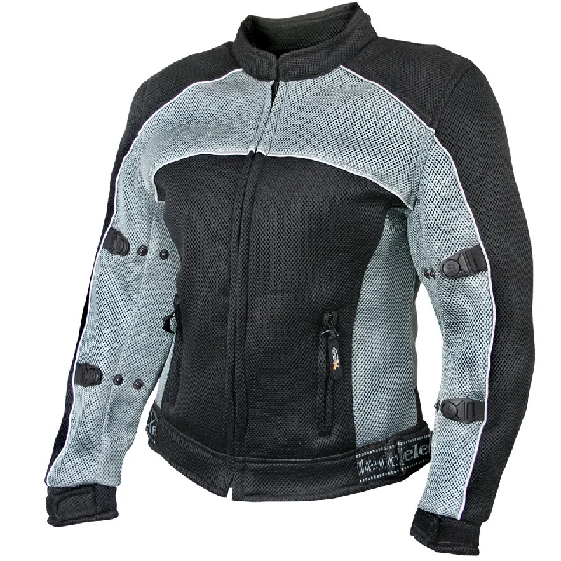 Sports And Leisure Xelement CF507 Women's 'Guardian' Black and Grey Mesh Jacket with X-Armor Protection
