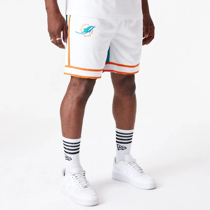 Cozy Fashion Miami Dolphins NFL Colour Block White Shorts