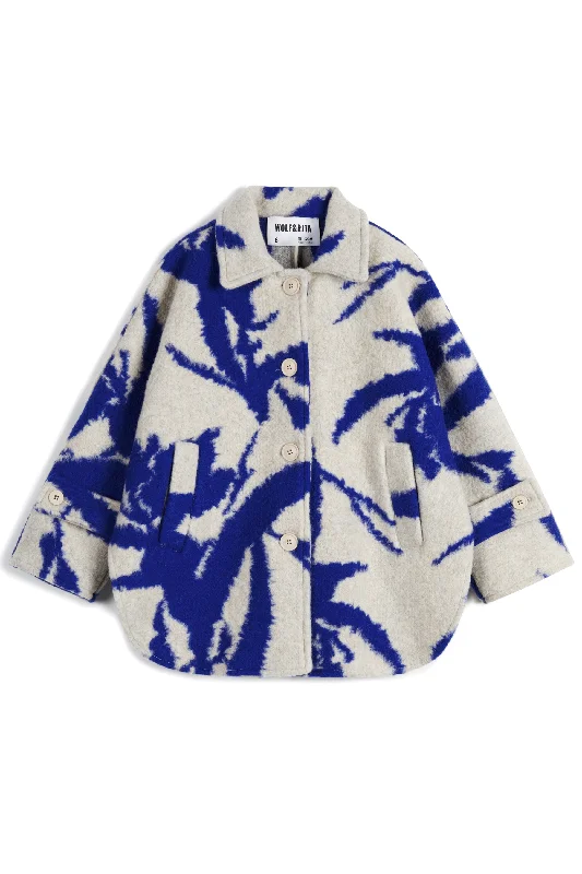 Dynamic Fashion coat wool oversized side pockets - bento azulejo