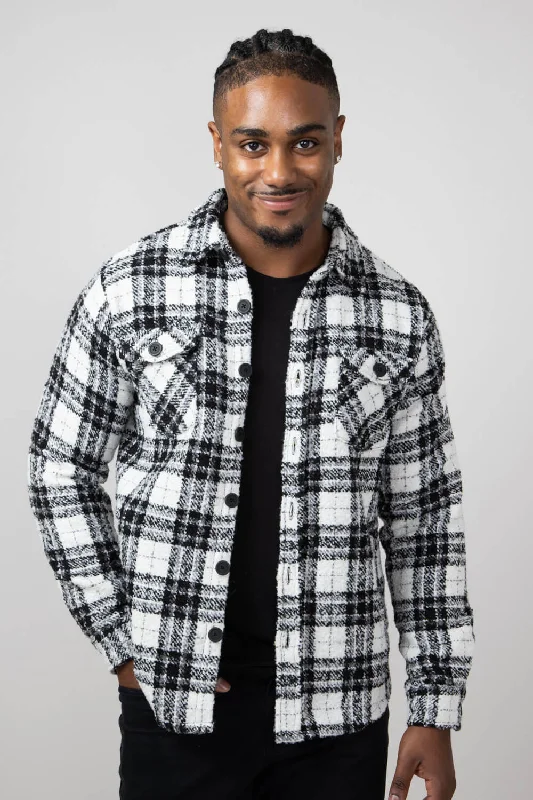 Everyday Outfits 1897 Original Plaid Shirt Jacket for Men in Cream | 5JK7390M-CREAM