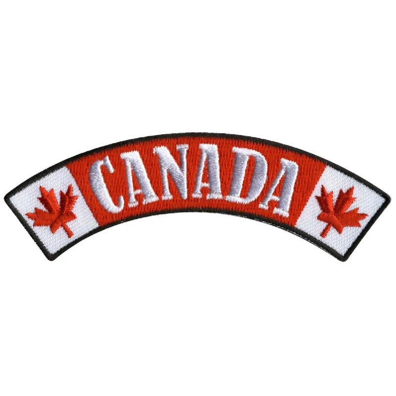 Timeless Comfort Hot Leathers Canada 4” X 1” Top Rocker Patch PPM4122