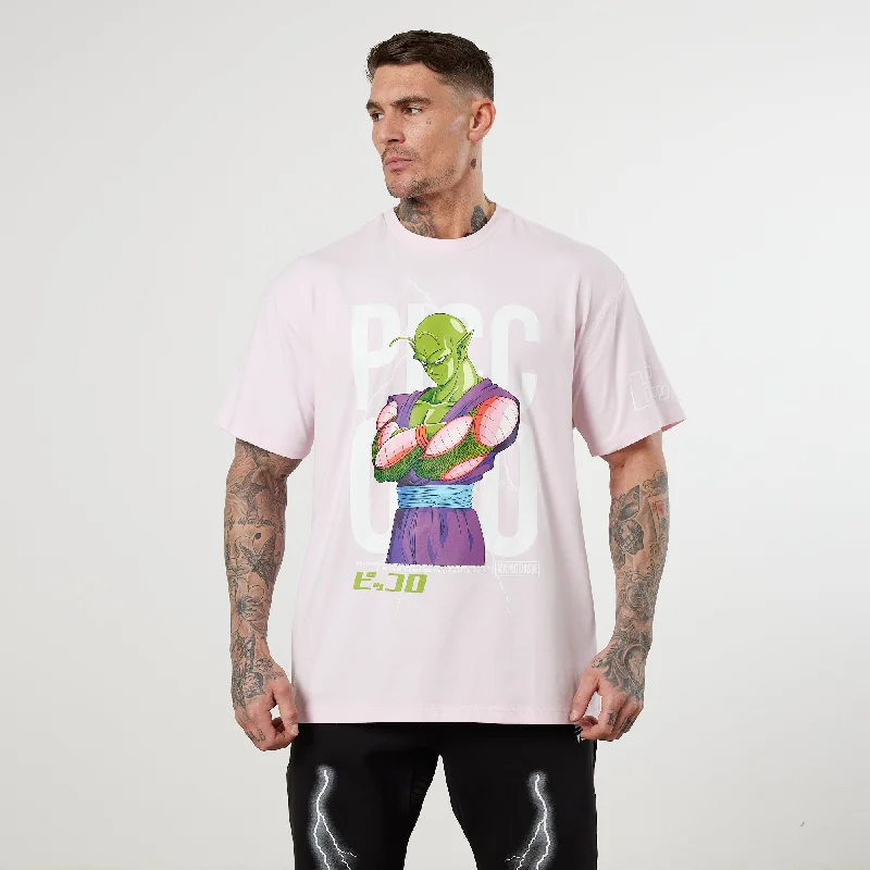 Fresh And Simple Vanquish DBZ CS Piccolo Pale Pink Oversized T Shirt