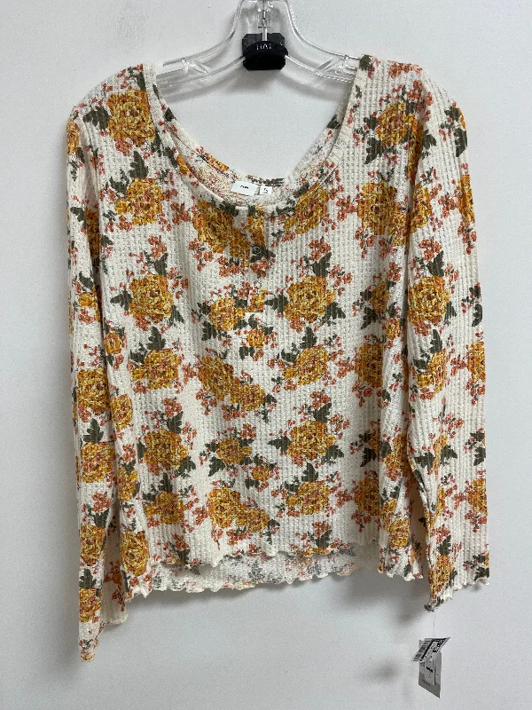 Personalized Design Top Long Sleeve By Bp In Floral Print, Size: 1x