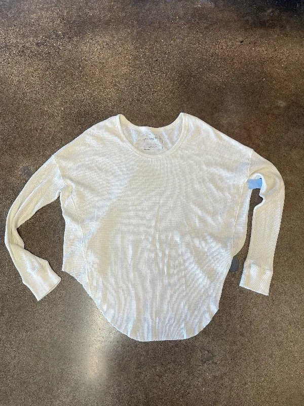 Classic Retro Top Long Sleeve By We The Free In Cream, Size: L