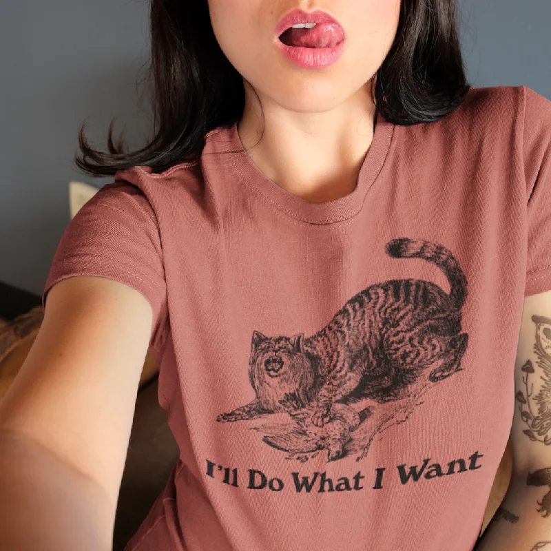 Fashionable Prints Wildcat I'll Do What I Want Short-Sleeve Unisex T-Shirt