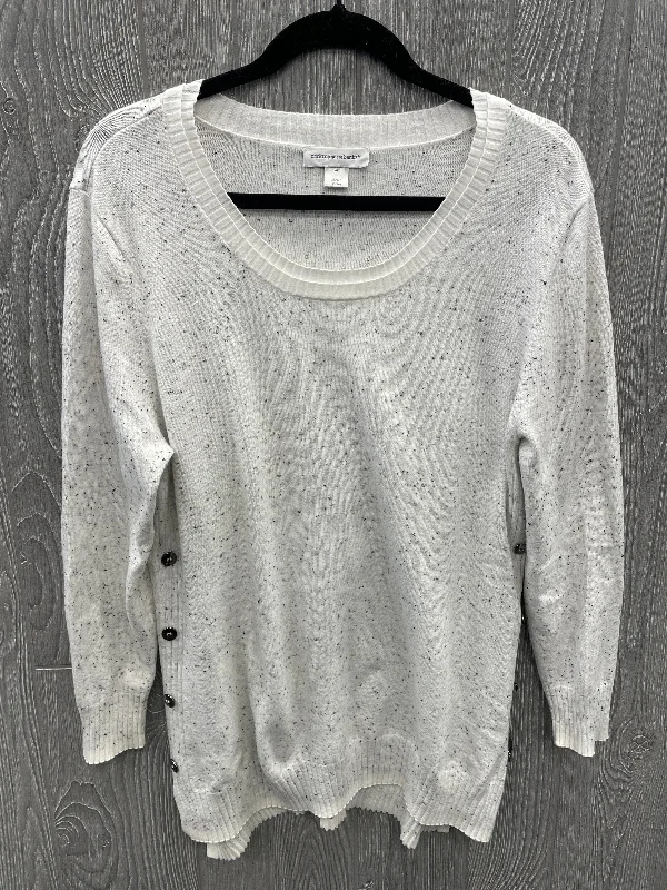 Stylish Ease Top Long Sleeve By Christopher And Banks In White, Size: Xl