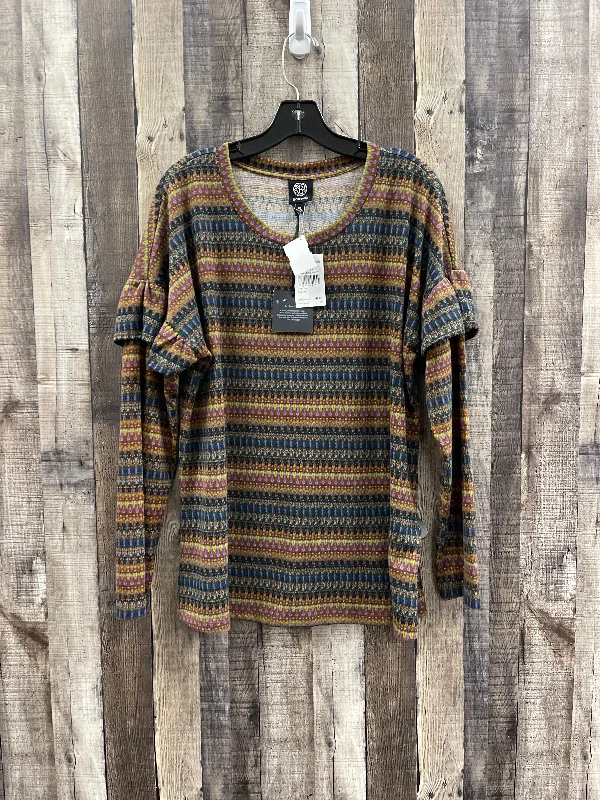 Refreshing Design Top Long Sleeve By Bobeau In Multi-colored, Size: Xl