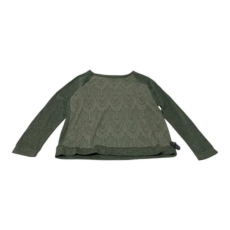 Casual Chic Wear Top Long Sleeve By Adrienne Vittadini In Green, Size: M