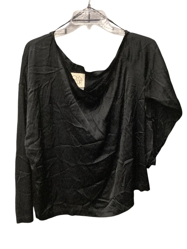 Basic Version Top Long Sleeve By Evereve In Black, Size: L