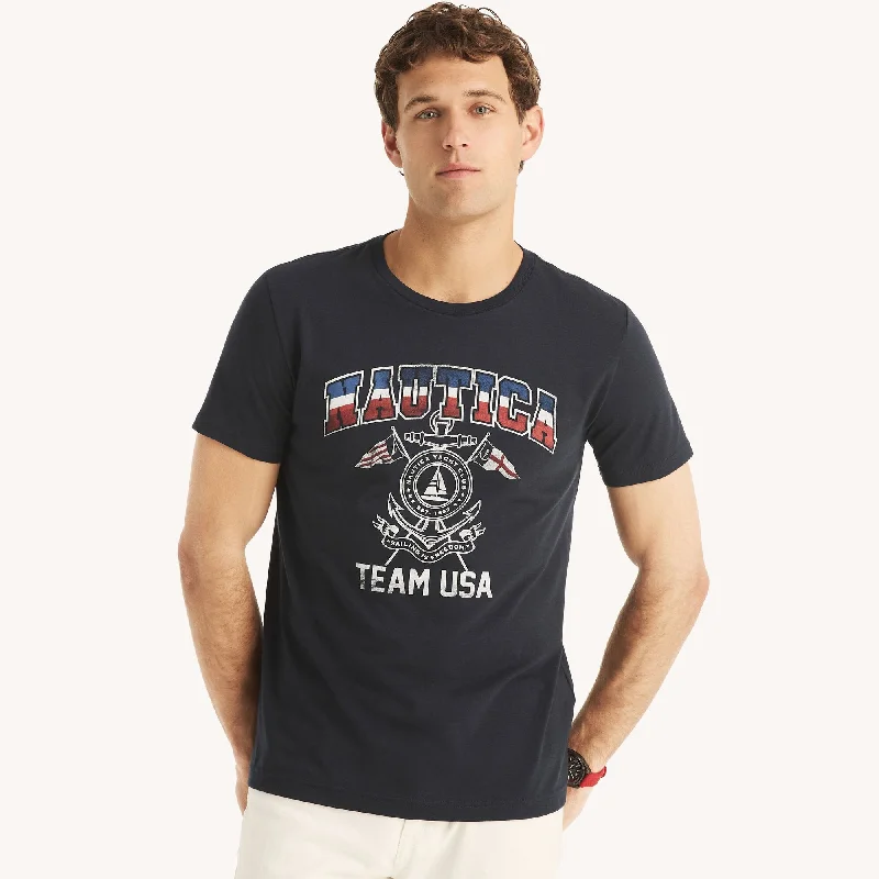 Elegant Series Nautica Mens Sustainably Crafted Team Usa Graphic T-Shirt