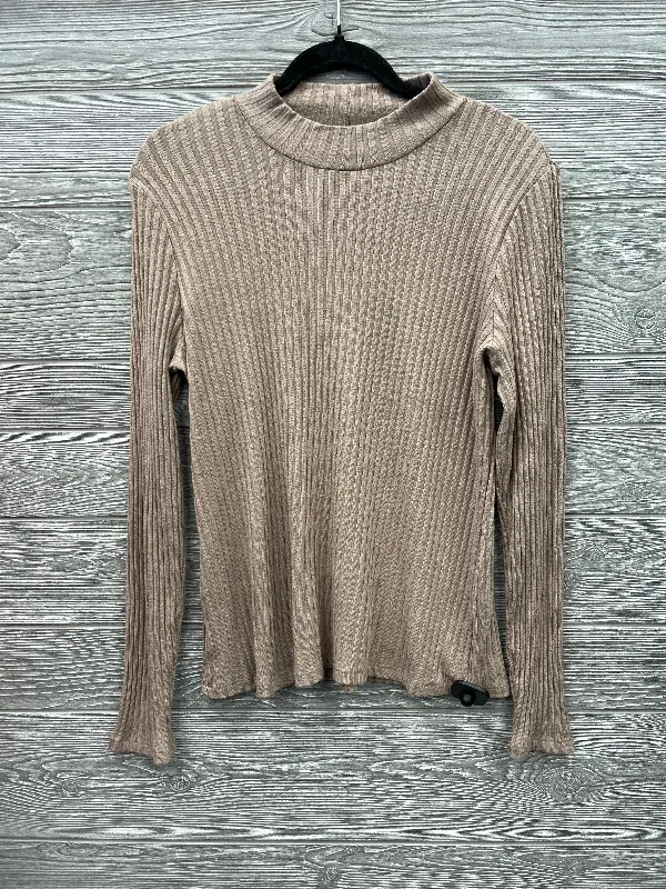 Exquisite Details Top Long Sleeve By Liverpool In Brown, Size: L
