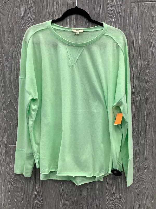 Floral Prints Top Long Sleeve By Easel In Green, Size: M