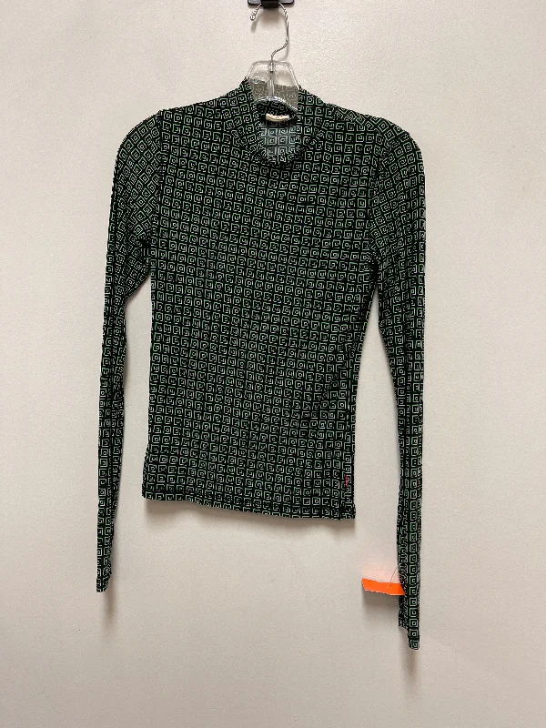 Design Trend Top Long Sleeve By Levis In Black & Green, Size: Xs