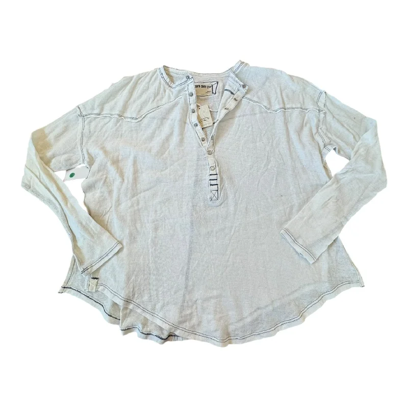 Bright Colors Top Long Sleeve By Free People In White, Size: Xs