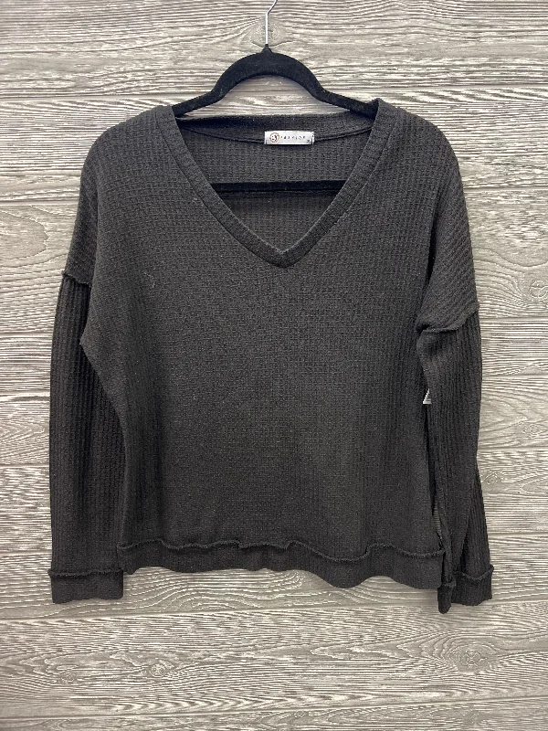 British Style Top Long Sleeve By Clothes Mentor In Black, Size: S