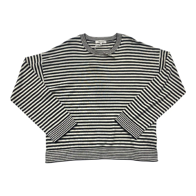 Exquisite Tailoring Top Long Sleeve By Madewell In Black & White, Size: M