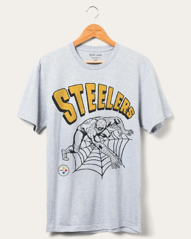 Exquisite Fabrics Steelers Spider-Man Web Slinger Tee