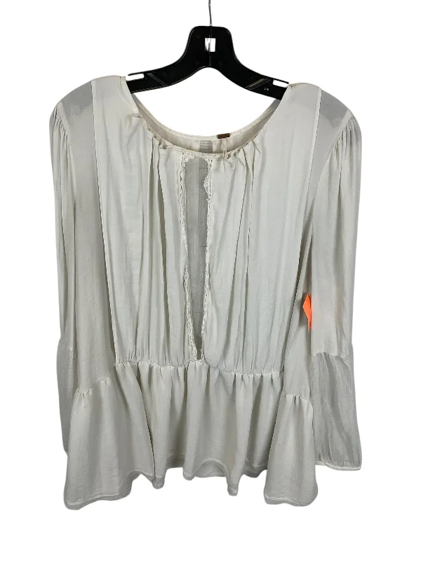 Fashion Pioneer Top Long Sleeve By Free People In Cream, Size: L