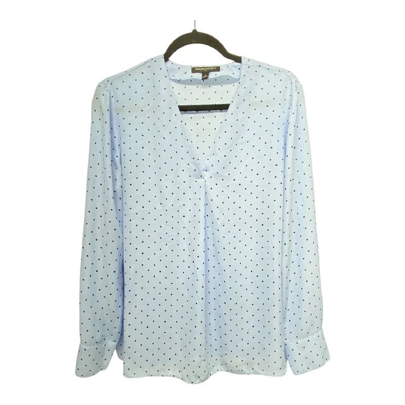 Personal Design Top Long Sleeve By Banana Republic In Black & Blue, Size: M