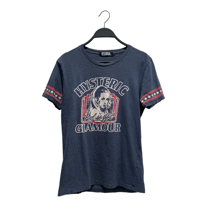College Style HYSTERIC GLAMOUR/T-Shirt/S/Cotton/BLU/feel so good