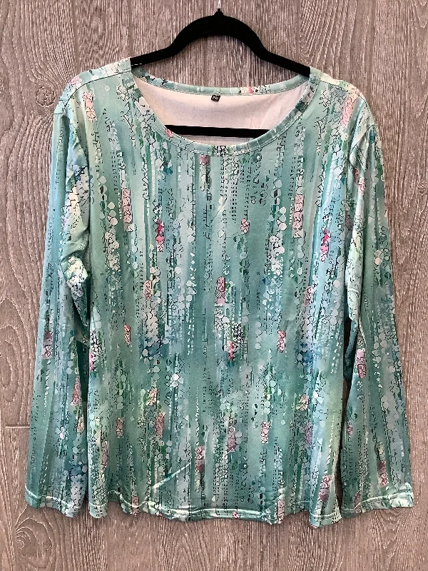 Versatile Style Top Long Sleeve By Clothes Mentor In Green, Size: 2x