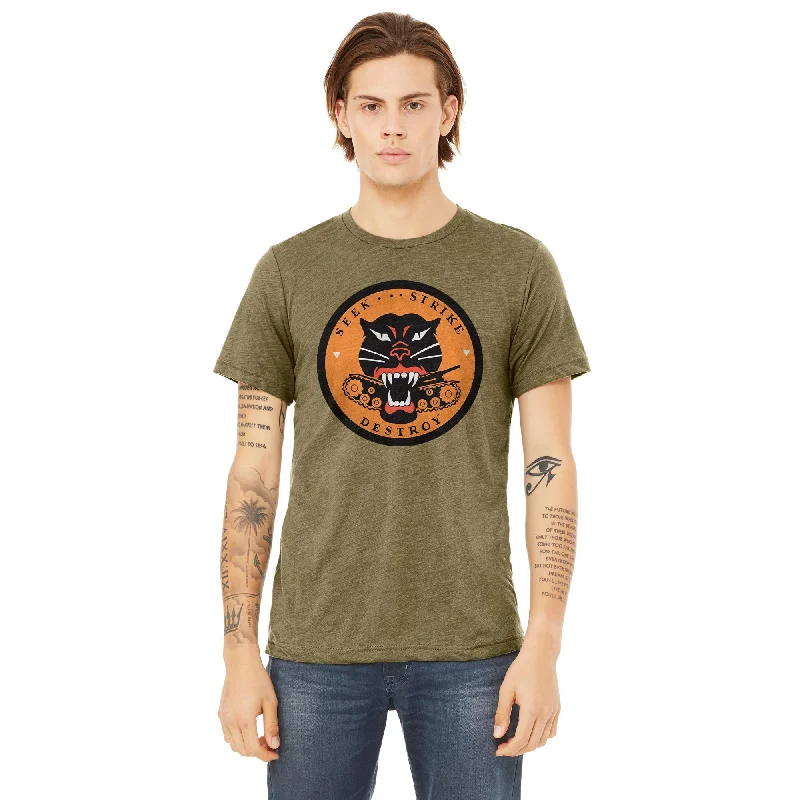 Cozy Shirts Seek Strike and Destroy WW2 Tank Destroyer Tri-Blend T-Shirt