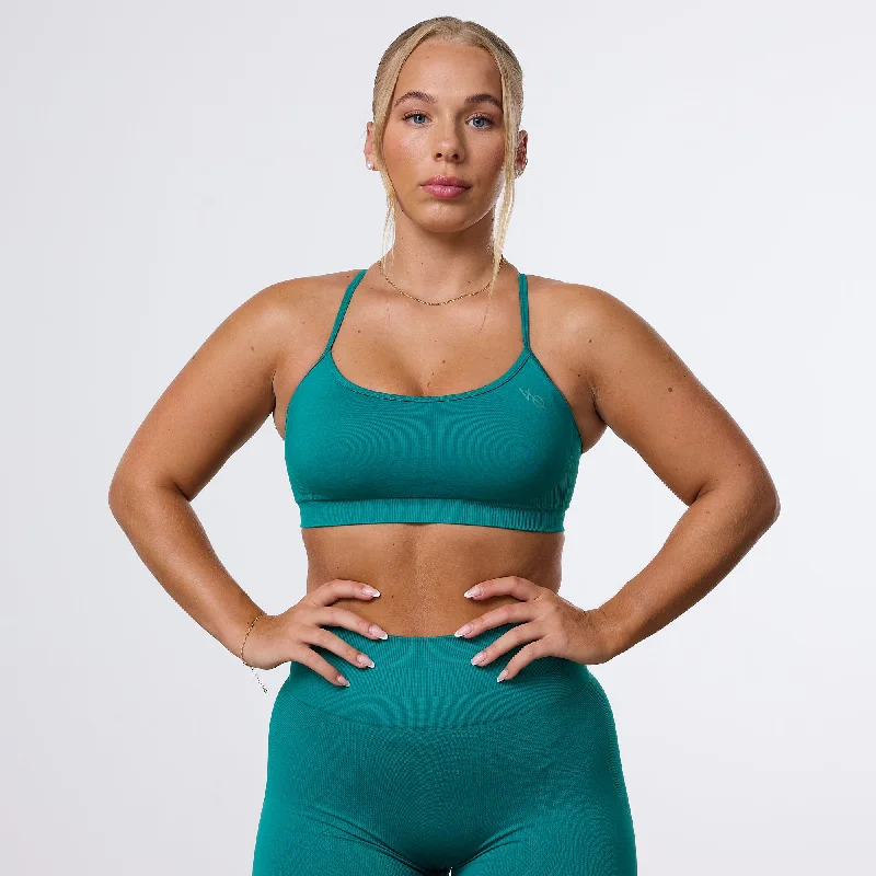 High-end Sense Vanquish Elevate Seamless Emerald Teal Multiway Low Support Bra