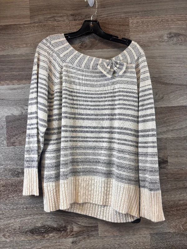 Elegant Wear Top Long Sleeve By Clothes Mentor In Striped Pattern, Size: 2x