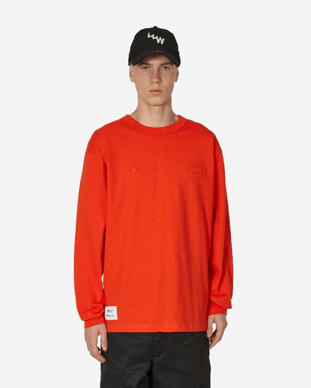 Trendy And Casual WTAPS Academy Longsleeve T-Shirt Orange