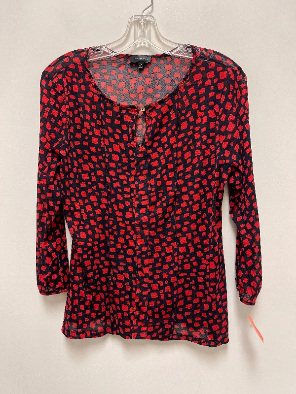Comfy Chic Wear Top Long Sleeve By Limited In Blue & Red, Size: M