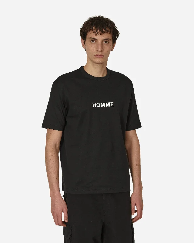 Knitted Design Logo T-Shirt Black