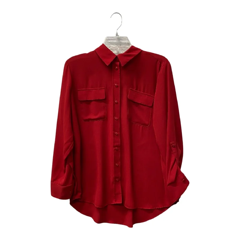 Elegant Wear Top Ls By Investments In Red, Size:Lp