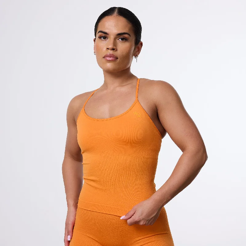 Slightly Flared Design Vanquish Elevate Seamless Orange 2 in 1 Vest