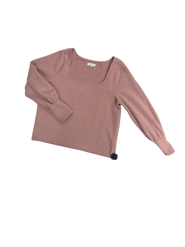 Stretch Design Top Long Sleeve By Madewell In Purple, Size: Xl