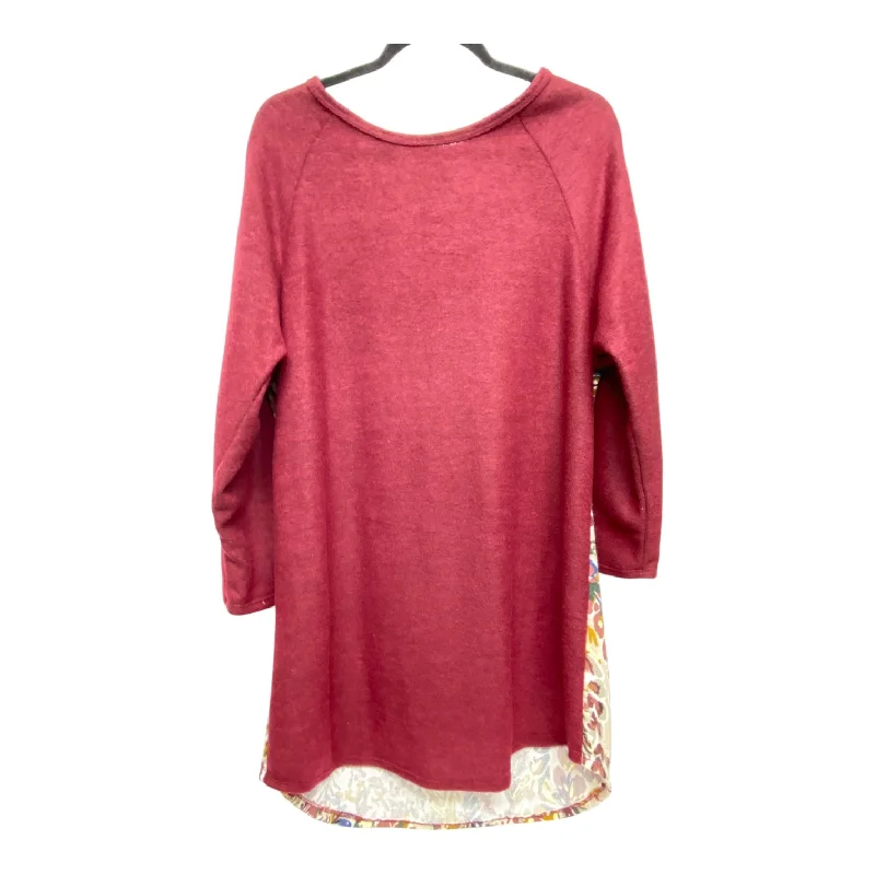 Integrated Design Tunic Long Sleeve By Clothes Mentor In Multi-colored, Size: L