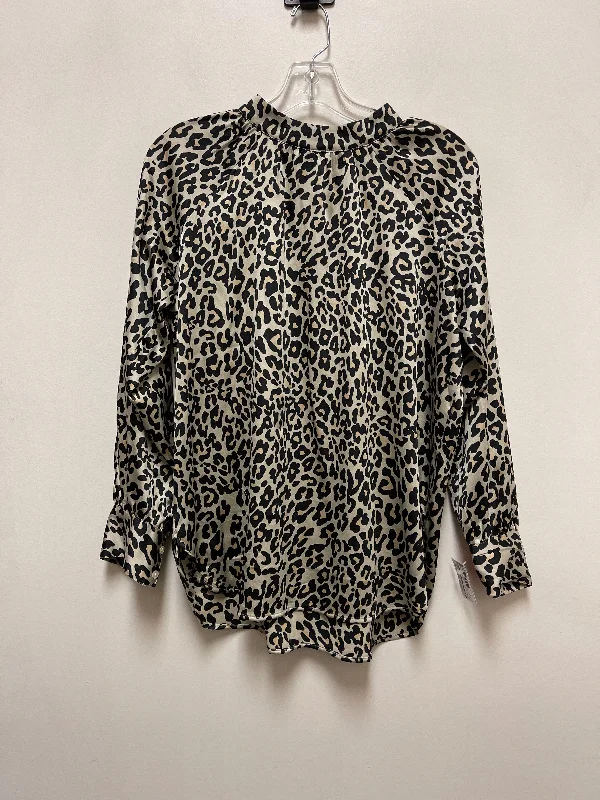 Luxury Customization Top Long Sleeve By Loft In Animal Print, Size: Sp