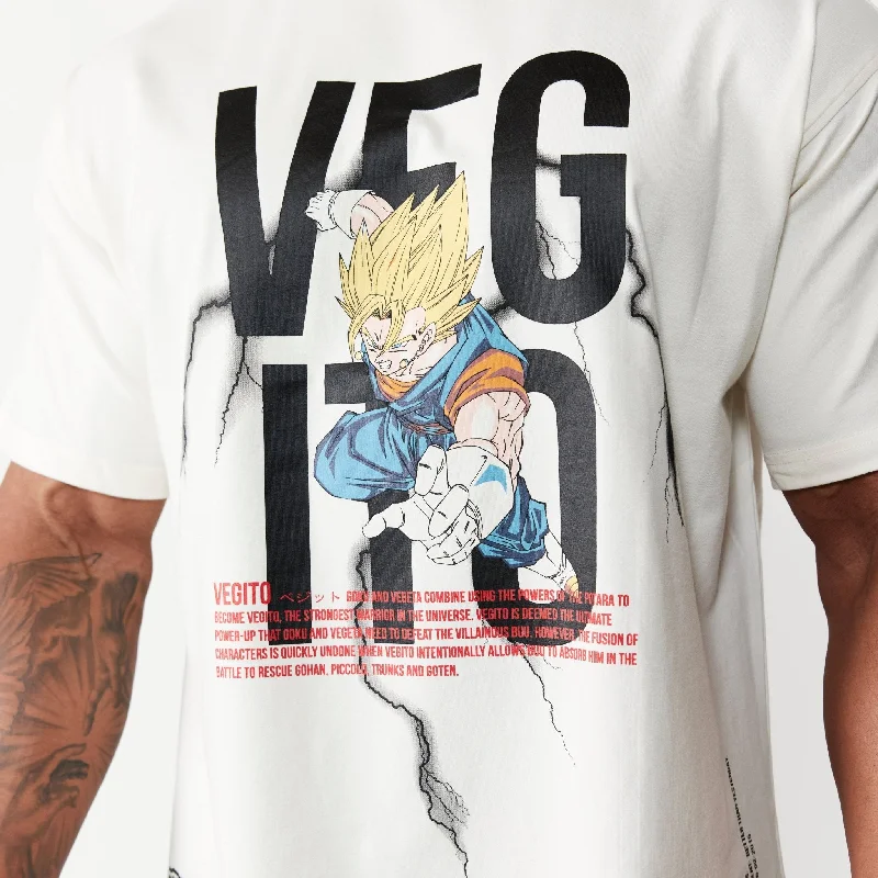 Personal Design Vanquish DBZ Vegito Vintage White Oversized T Shirt