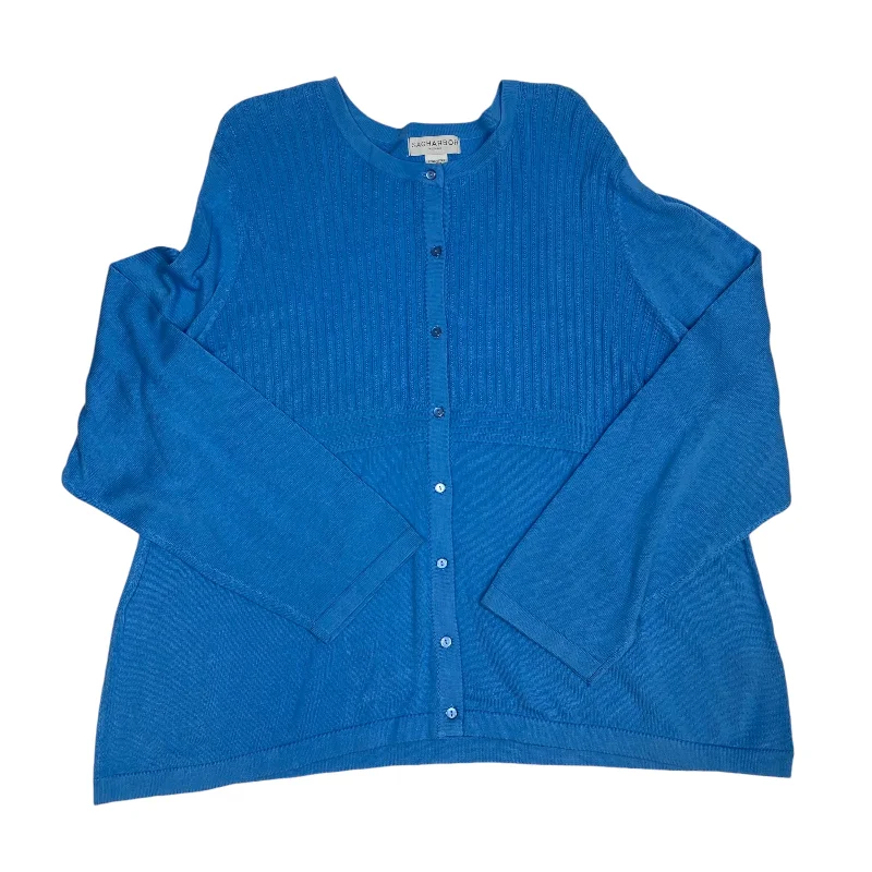 Street Charm Top Long Sleeve By Sag Harbor In Blue, Size: 3x