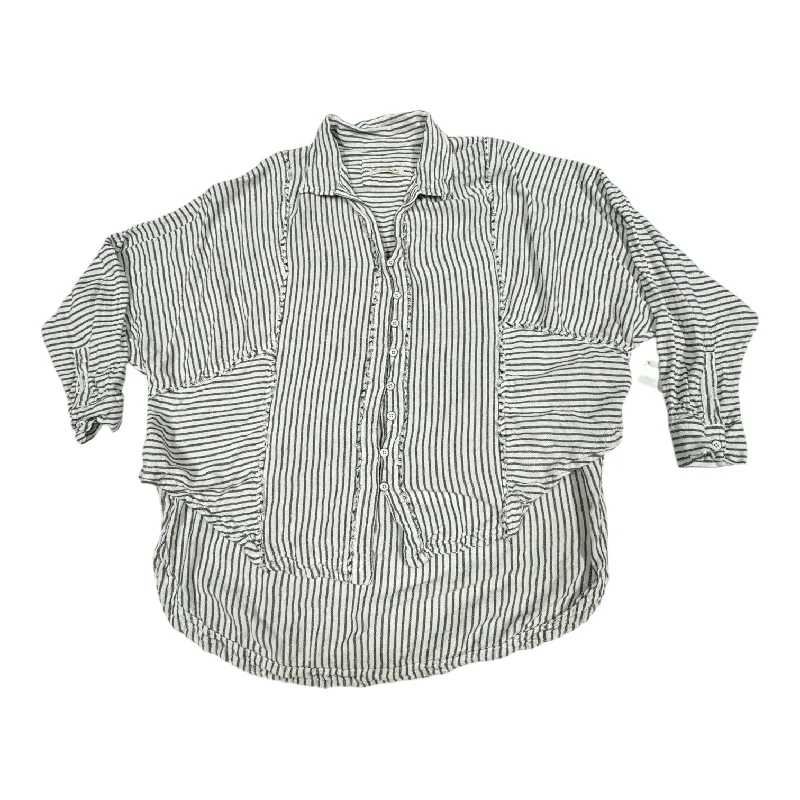Noble And Elegant Top Long Sleeve By We The Free In Striped Pattern, Size: M