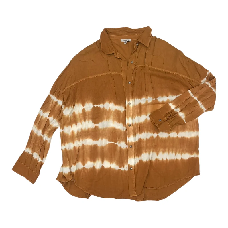 Luxury Classic Top Ls By White Birch In Orange & White, Size:Xl
