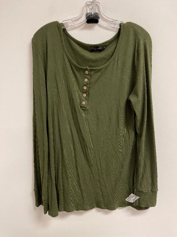 Nightclub Style Top Long Sleeve By Clothes Mentor In Green, Size: 2x