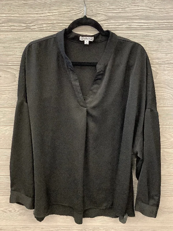 Cozy Knits Top Long Sleeve By Ophelia Roe In Black, Size: 3x