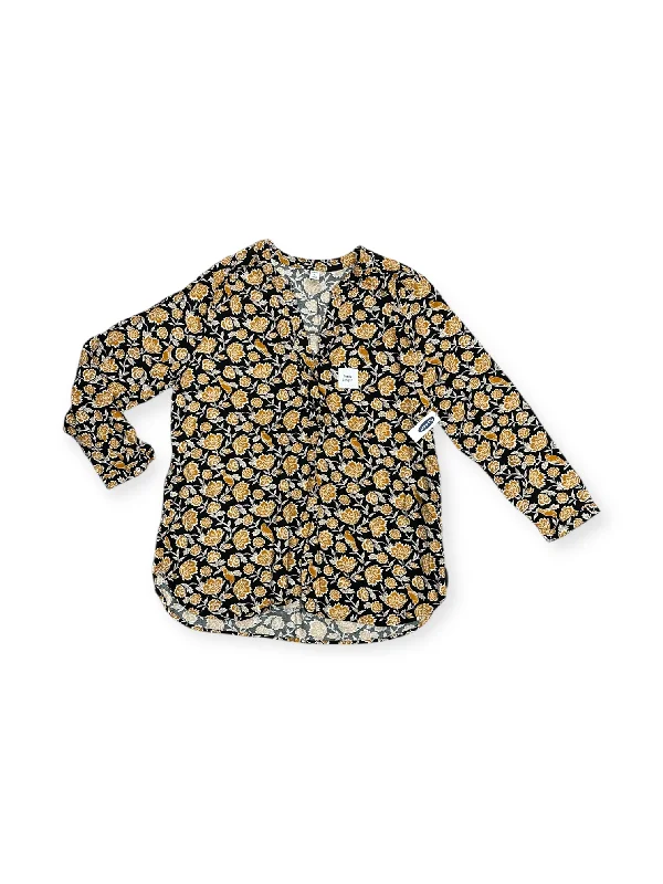Youthful Style Tunic Long Sleeve By Old Navy In Black & Orange, Size: Xl