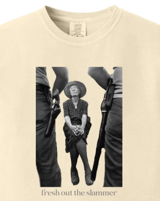 Cozy Dress Fresh Out the Slammer - Dorothy Day Adult T-Shirt - Comfort Colors