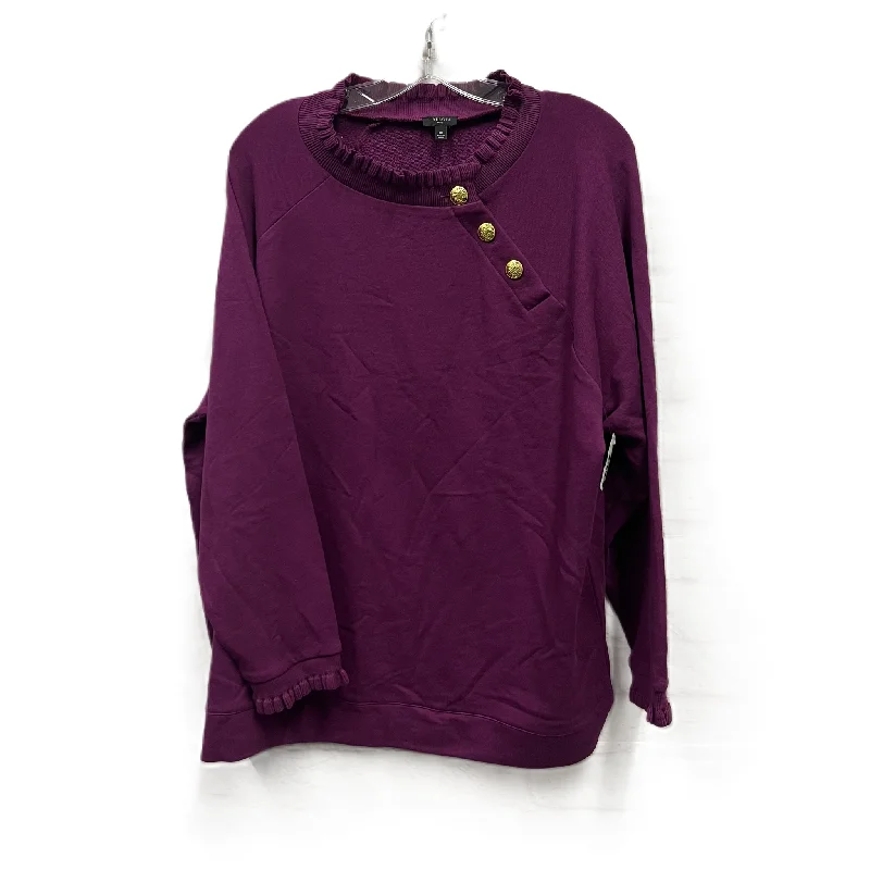 Exquisite Craftsmanship Top Long Sleeve By Talbots In Purple, Size: 2x