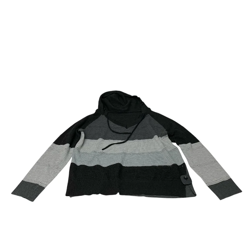 Elegant Series Top Long Sleeve By Clothes Mentor In Black & Grey, Size: Xl