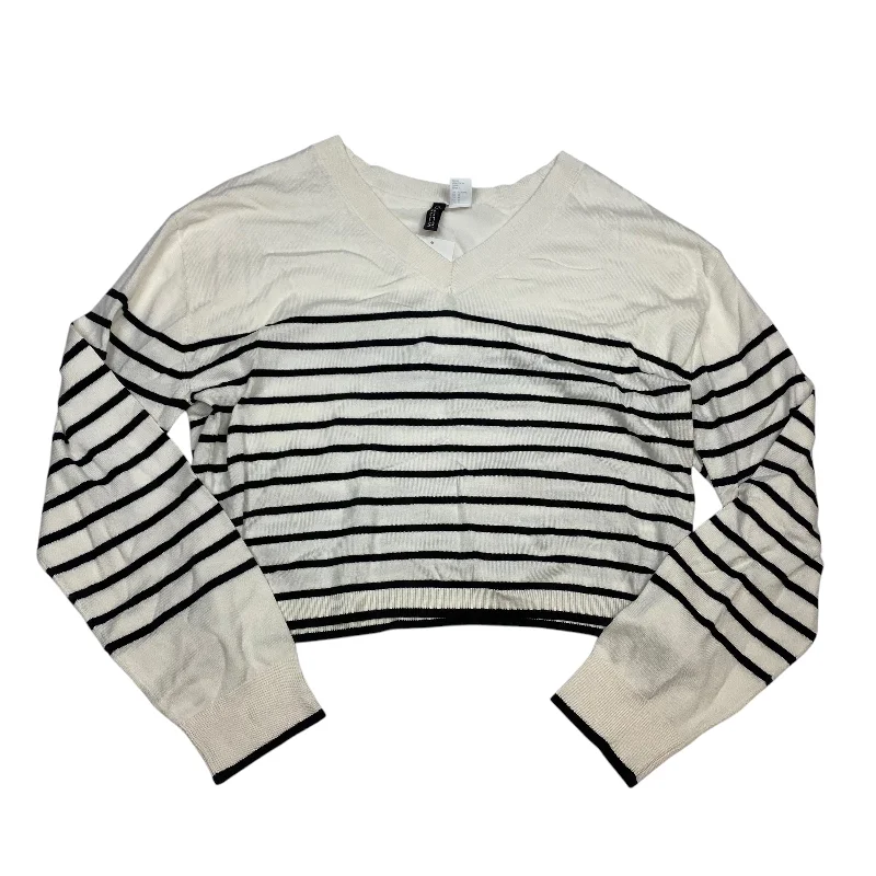 Loose Fit Top Long Sleeve By H&m In Cream, Size: M